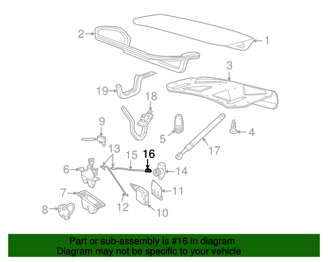 Door Handle Linkage Clip - USED BEC2603U