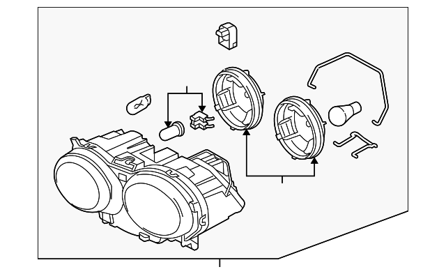 Head Light Right Hand Hid Xenon C2C26691