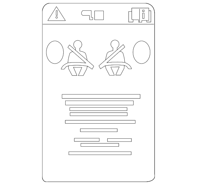 Label-Airbag (Jaguar OEM) C2C40093OEM
