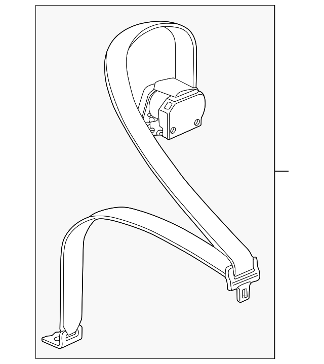Seatbelt (Jaguar OEM) HJE7061BBAGDOEM