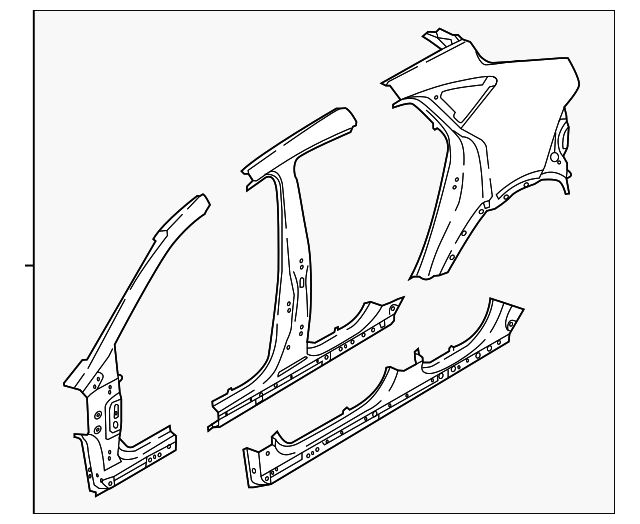 Panel-Body Side (Jaguar OEM) J9C3841OEM