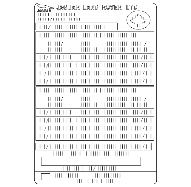 Label-Tyre Press (Jaguar OEM) J9C8267OEM