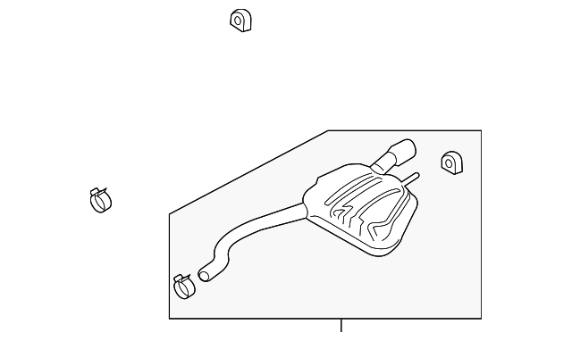 Silencer-Exh Rr (Jaguar OEM) T2H19900OEM