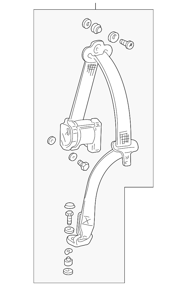 Seatbelt (Jaguar OEM) XR81381LGMOEM