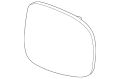 Glass-Door Mirro (Jaguar OEM) C2C37096OEM