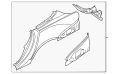 Panel-Fender (Jaguar OEM) C2D34020OEM