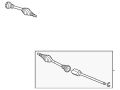 Halfshaft (Jaguar OEM) C2D42128OEM