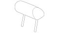 Headrest (Jaguar OEM) C2D4859RJBOEM