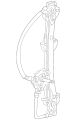 Regulator-Window (Jaguar OEM) C2S37070OEM