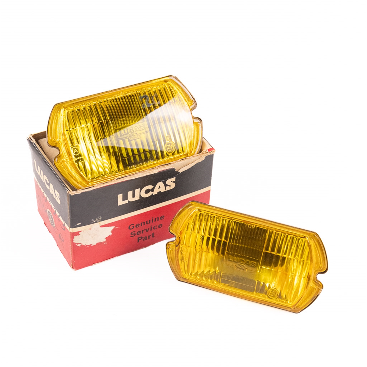 Lucas Amber Fog Lamps, Pair, NOS