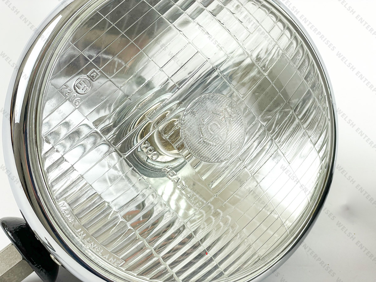 Lucas SS700 Genuine 7" Headlamp Rounded Fluted Lens PAIR