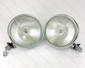 Lucas SFT700 Genuine 7" Headlamp Flat Fluted Lens PAIR