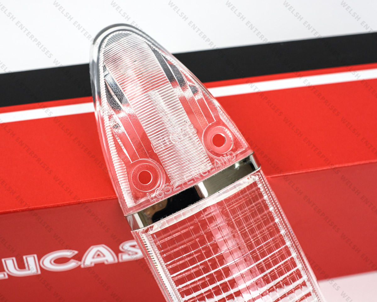 Lens Turn Signal Front Clear Genuine Lucas Classic