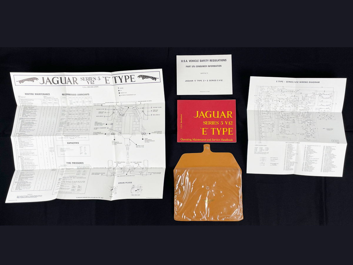 Operators Manual for 1973 E-Type V12 2+2, USA Spec, Pub No. A.173/1, Mint