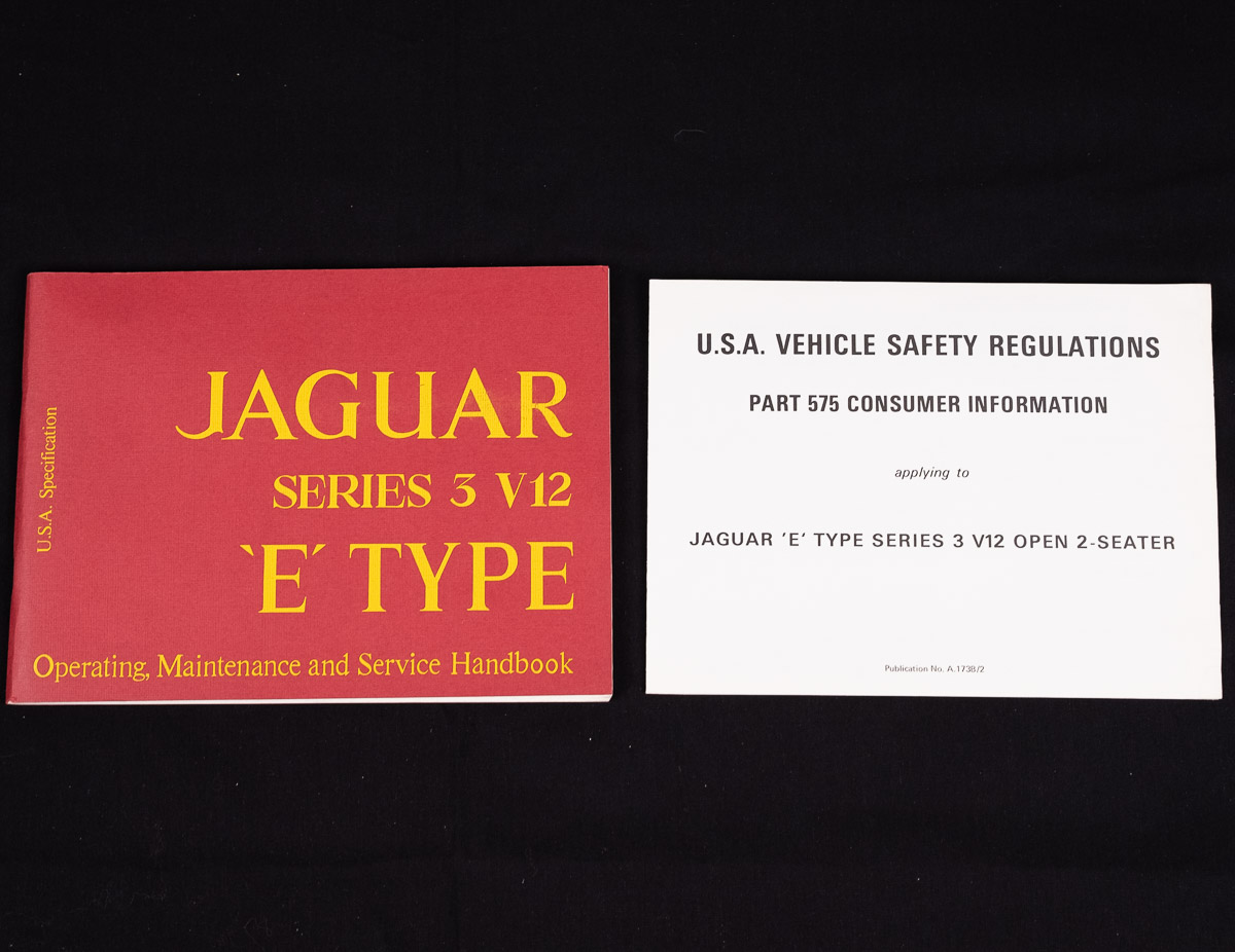 Operators Manual for 1973 E-Type V12 Roadster, USA Spec, Pub No. A.173/2
