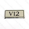 Jaguar "V12" Boot Lid Motif - Plaque Style