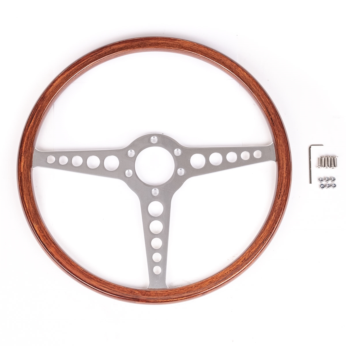 Jaguar Steering Wheel - Aluminum Wood 16"