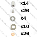 Jaguar Cylinder Head Hardware Kit - Chrome