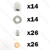 Jaguar Cylinder Head Hardware Kit - Chrome