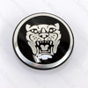 Jaguar Wheel Motif - Black with Silver Catface