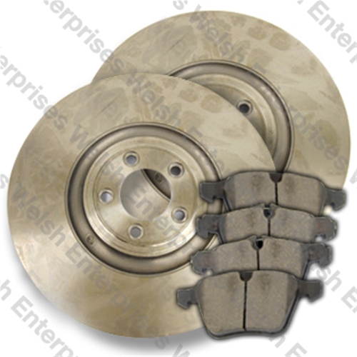 Jaguar Front Brake Rotor and Pad Kit