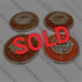 Jaguar Steel Wheel Hubcap Set - Red - XK - MK Sedan