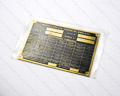Jaguar Brass Vin Plate - XK120