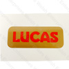 Jaguar Lucas Battery Decal - Red And Gold
