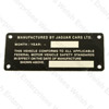 Jaguar E-Type (69-70) Manufacture Date Plate