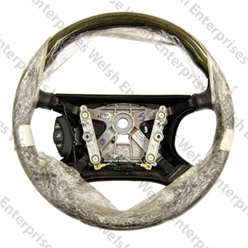 Jaguar Steering Wheel - Warm Charcoal & Grey Wood - NOS