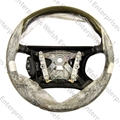 Jaguar Steering Wheel - Warm Charcoal & Grey Wood - NOS