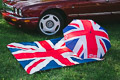 Jaguar Union Jack Umbrella & Picnic Throw Set