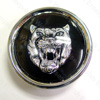 Jaguar Wheel Motif - Black with Silver Catface