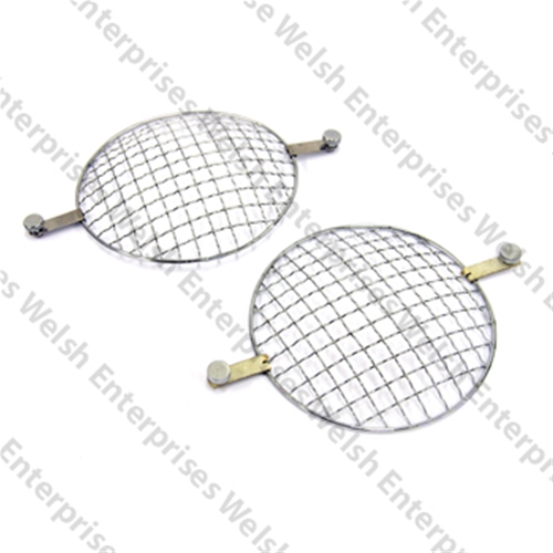Jaguar Vintage Mesh Head Light Stone Guard Pair
