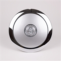 Jaguar Gray and Chrome Hub Cap With Badge