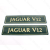 Jaguar  Jaguar V12 Number Plate -  Pair 