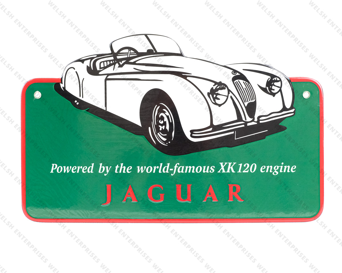 Jaguar Enamel Jaguar XK120 Sign