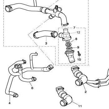 Jaguar Cooling Hose