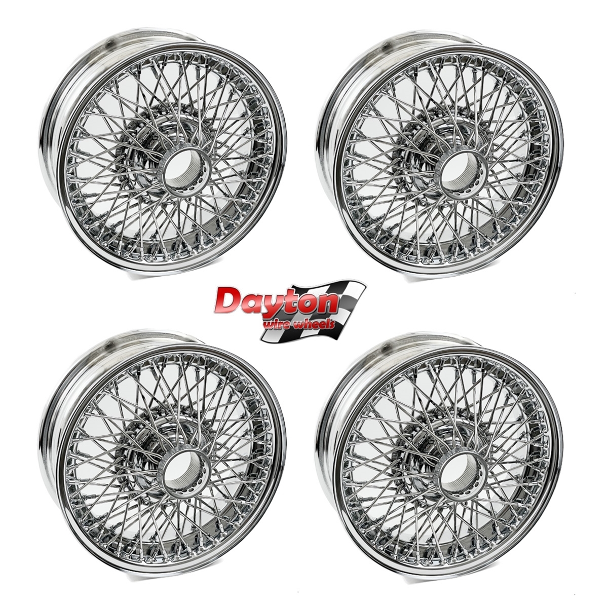 Jaguar Dayton Wire Wheel (Set of 4) - 5" Tubeless
