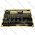 Jaguar Vin Plate  Brass
