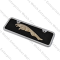 Jaguar Black & Chrome Half License Plate