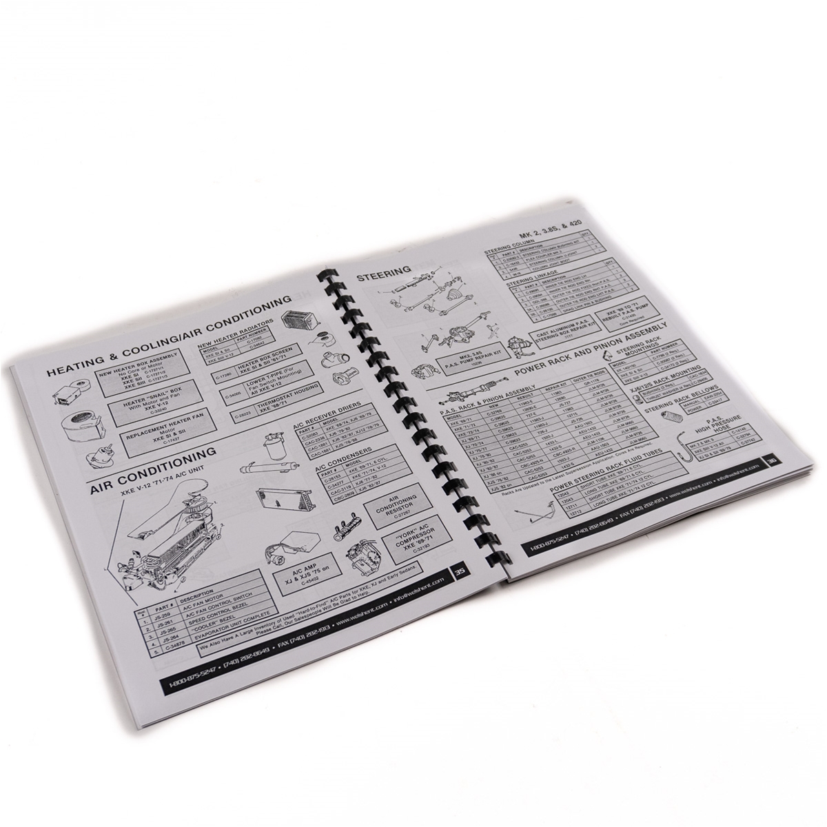 Welsh Jaguar Parts Catalog, Printed and Bound Book