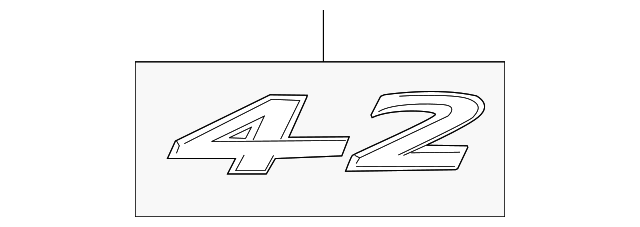 Badge Trunk "4.2" New XK C2P1601
