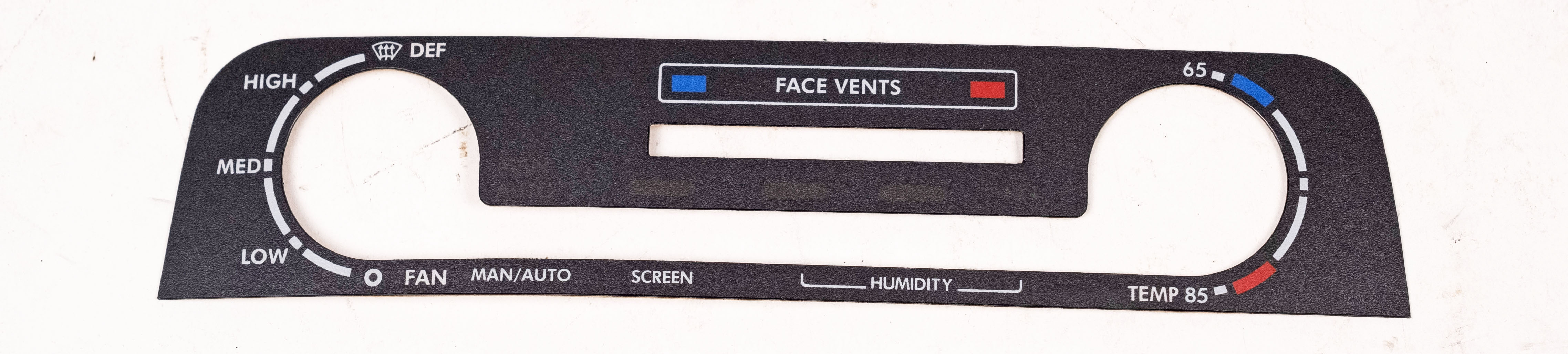 Jaguar Control Panel A/C Decal Control Panel A/C Decal