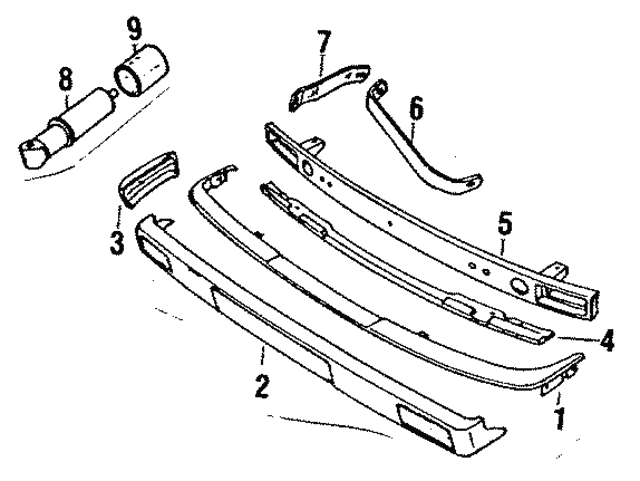Bar Bumper Chrome (USED) Front BAC1242U
