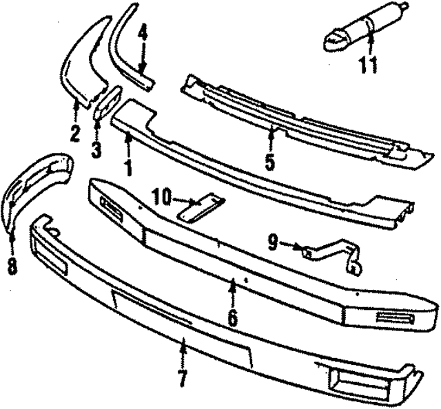 Spacer Bumper Left Hand Front XJS 82> BAC3481