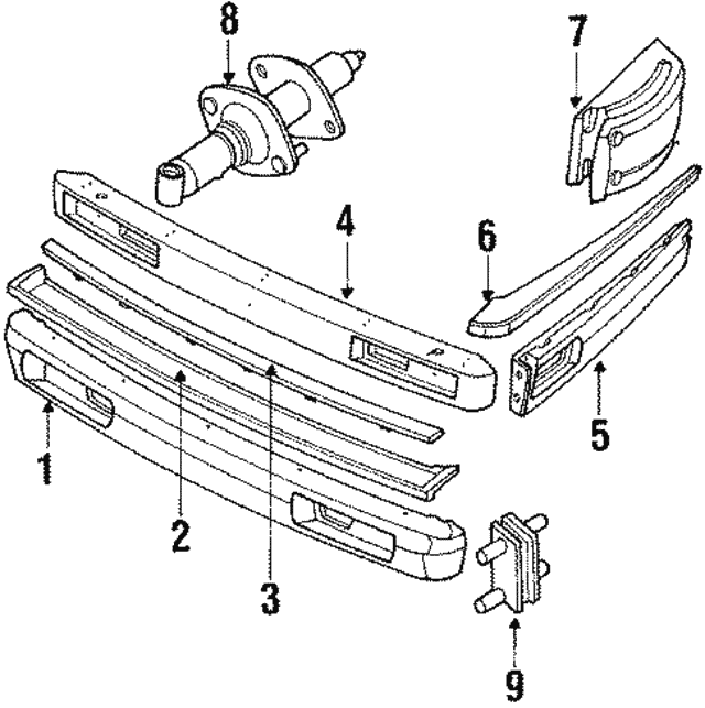 Bumper Finisher Rear XJ40 BAC63011