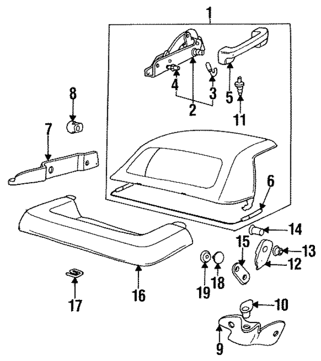 Fastener Male XJS Convertible BBC1342