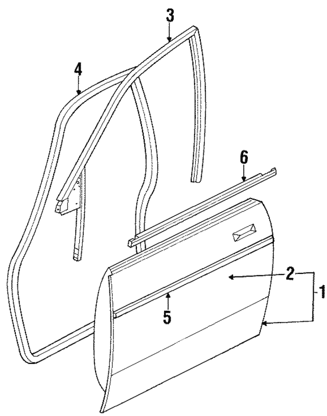 Moulding Door Chrome Right Hand Front XJ40 BDC5722