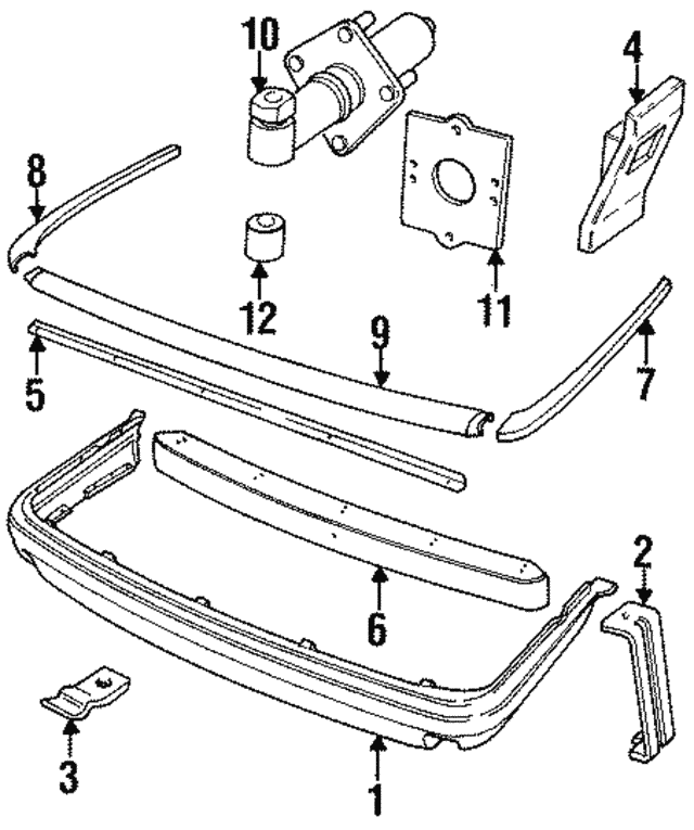 Bumper Blade Right Hand Rear X300 95>97 BEC19960